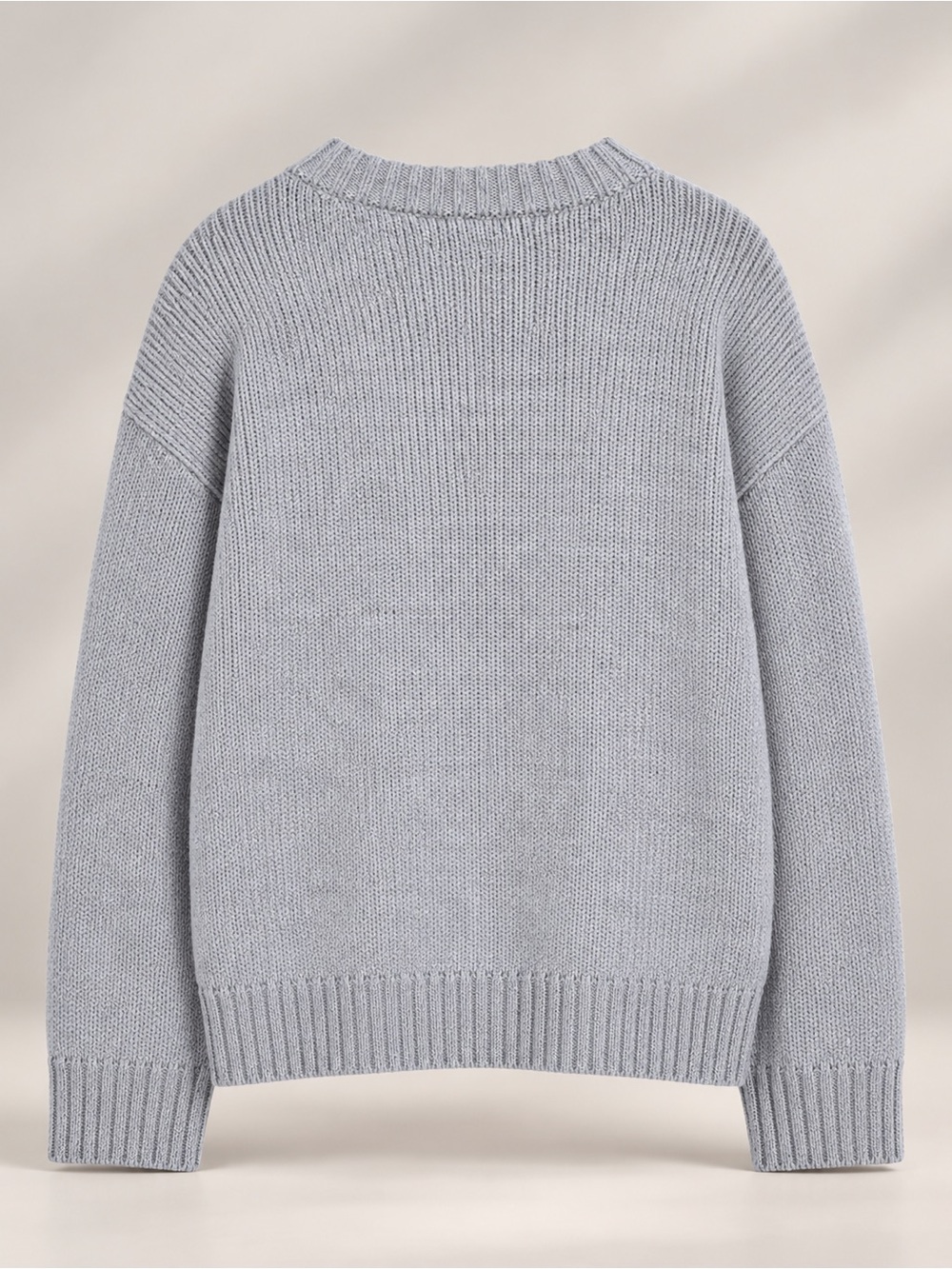 NA-KD Gray Wool Blend Oversized Knit Sweater – Women’s Size L - Picture 6 of 10